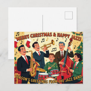 Season's Greetings From The Jazz Band Postcard