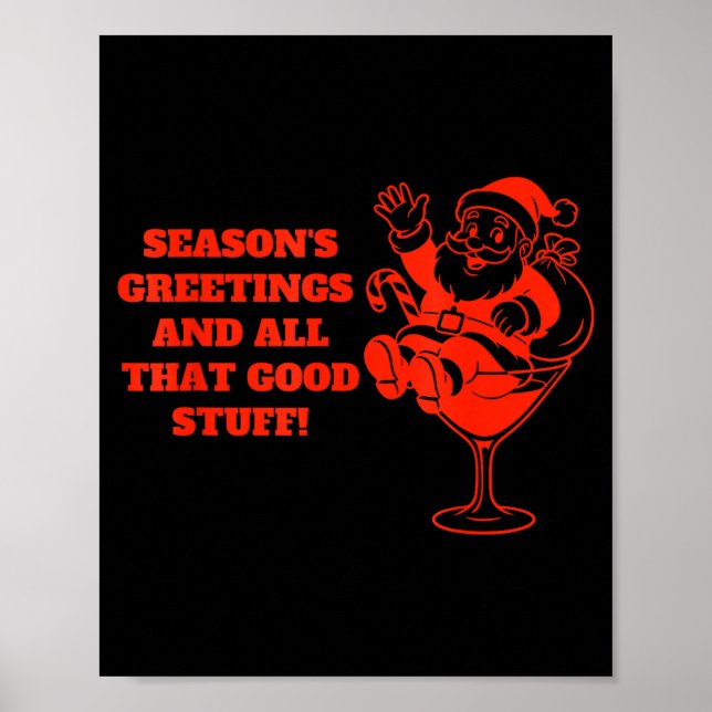 Season's Greetings Funny Christmas Holiday Humor  Poster (Front)