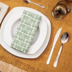 Season's Greetings Gingham Christmas Kitchen Towel