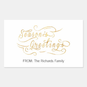 Seasons Greetings (GOLD) Sticker