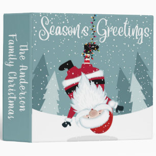 Seasons Greetings Hanging Santa Binder
