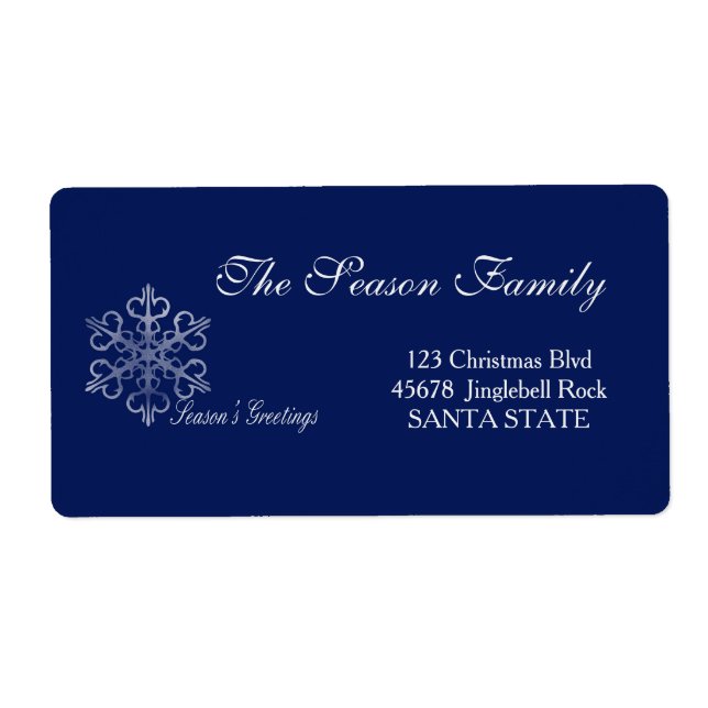Season's Greetings Holiday Address Label (Front)