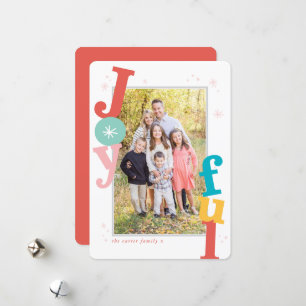 SEASON'S GREETINGS holiday joyful frame typography