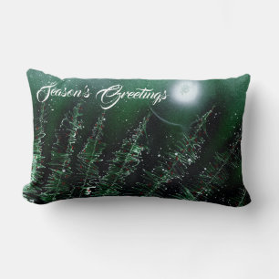Season's Greetings Holiday Lumbar Pillow