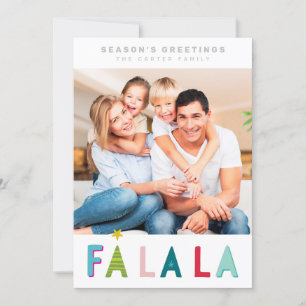 SEASON'S GREETINGS holiday quote falala typography