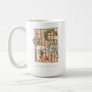 Seasons Greetings Holiday Watercolor Coffee Mug