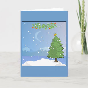 Seasons Greetings Holly and Fir Card