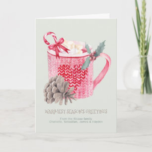 Seasons Greetings Hot Chocolate And Marshmallows Holiday Card
