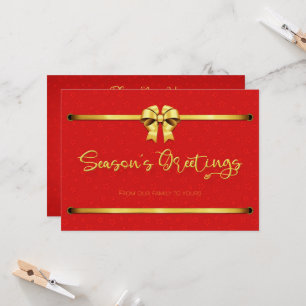Season's Greetings Invitation Flat Card