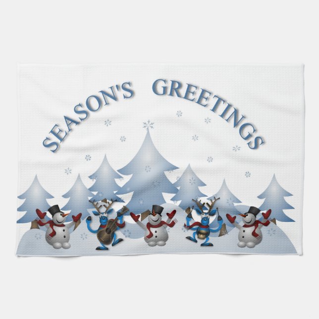 Season's Greetings Kitchen Towel (Horizontal)