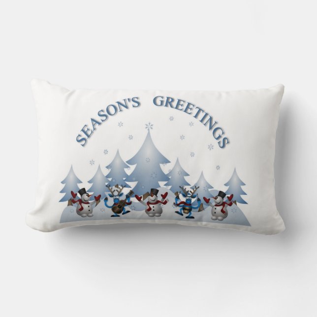 SEASONS GREETINGS LUMBAR PILLOW (Front)