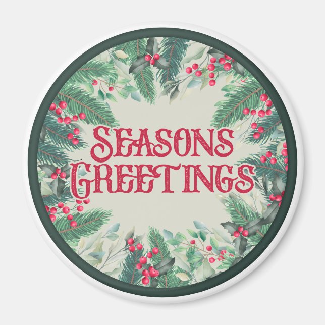 Seasons Greetings Magnet (Front)