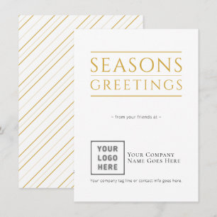 Seasons Greetings Modern Business Holiday Card