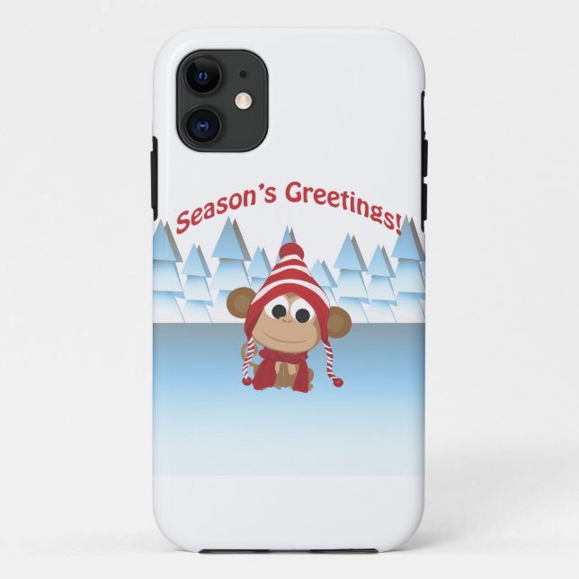 Season's Greetings!  Monkey Case-Mate iPhone Case (Back)
