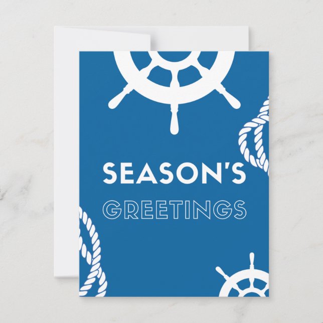 Season's Greetings Nautical Holiday Card (Front)