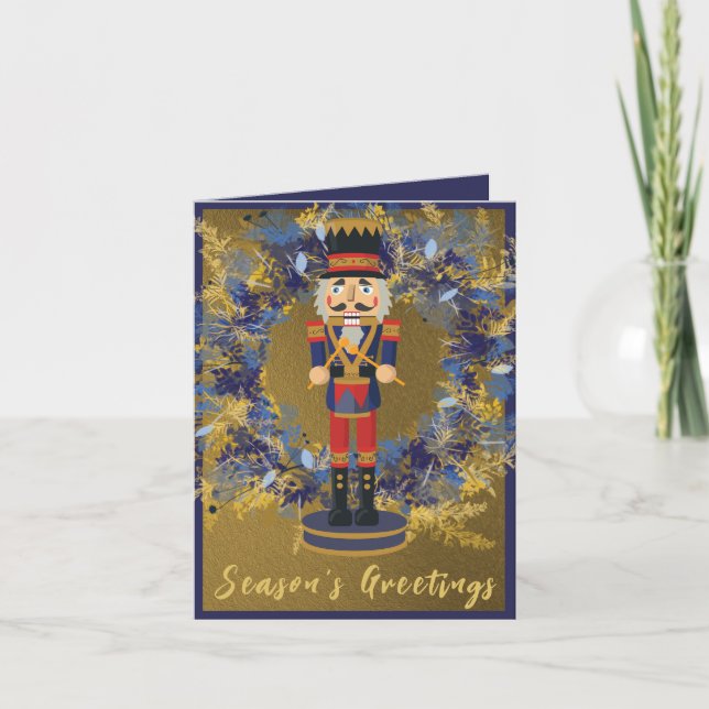 Season's Greetings Nutcracker Holiday Card (Front)