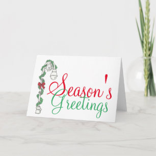 Season's Greetings NYC Lamppost Christmas Holiday Card