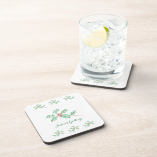 Season's Greetings Paper Plate Coaster