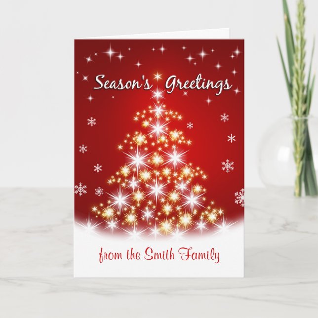 Season's Greetings -  Personalized Christmas Cards (Front)