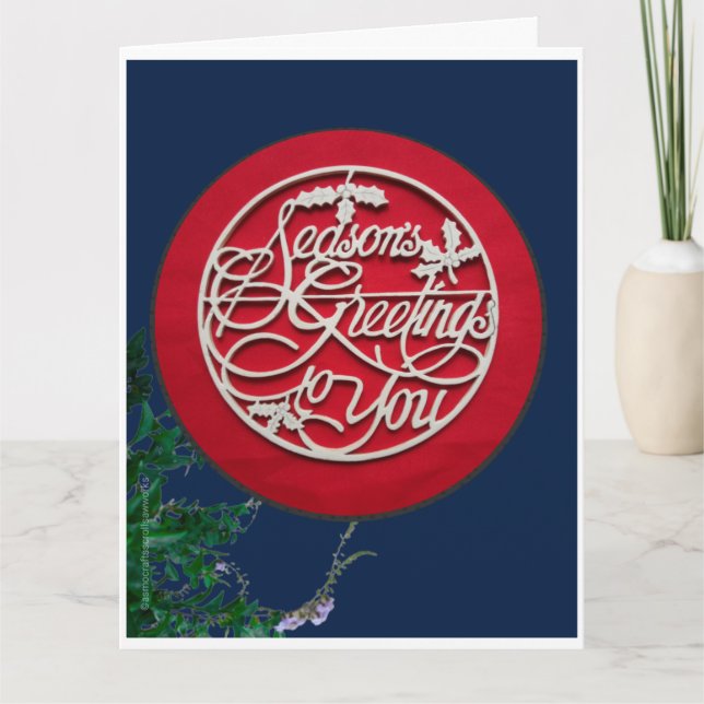 Season's Greetings (Personalized)  Thank You Card (Front)