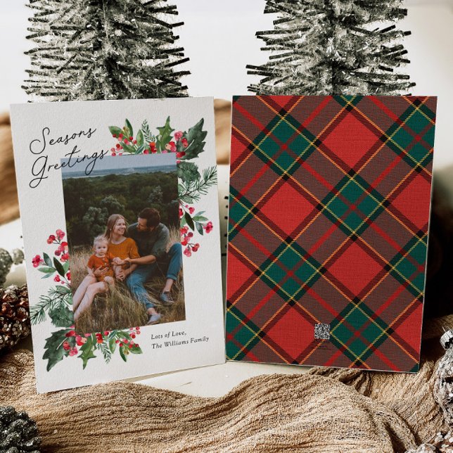 Seasons Greetings Photo Christmas Card (Creator Uploaded)