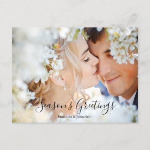 Season's Greetings Photo  Holiday Postcard