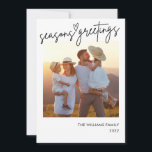 Seasons Greetings Photo Insert Christmas Cards<br><div class="desc">Send your friends and family these modern five-photo Seasons Greetings photo insert holiday cards. Personalize with your family names and family photos.</div>