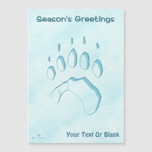 Season's Greetings - Polar Bear Paw Print