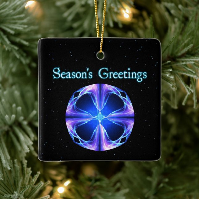 Season's Greetings - Polaris Ceramic Ornament (Tree)