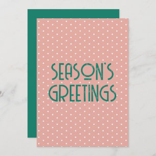 Season's Greetings Polka Dot  Holiday Card