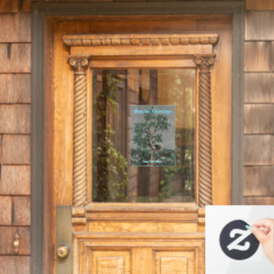 Season's Greetings - Porcupine In A Pine Tree Holi Window Cling