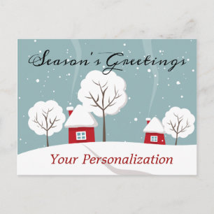 Season's Greetings Postcard Personalized Christmas