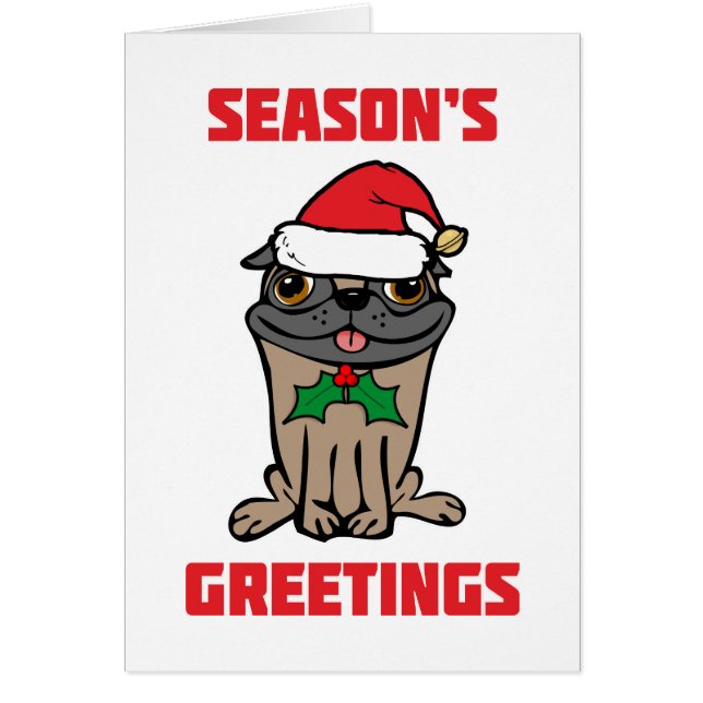 Season's Greetings Pug (Front)