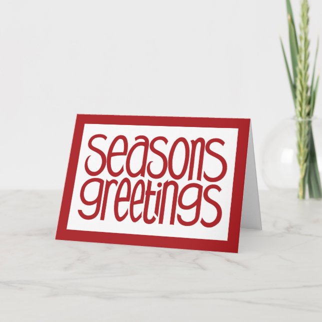 Seasons Greetings Red Card (Front)