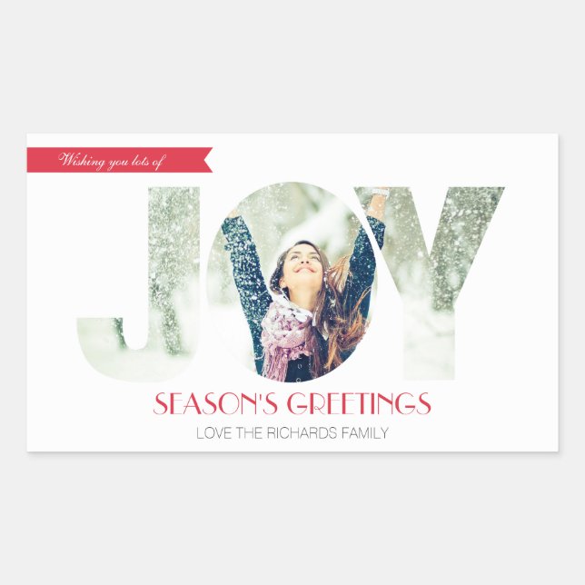 Seasons Greetings (RED) Sticker (Front)