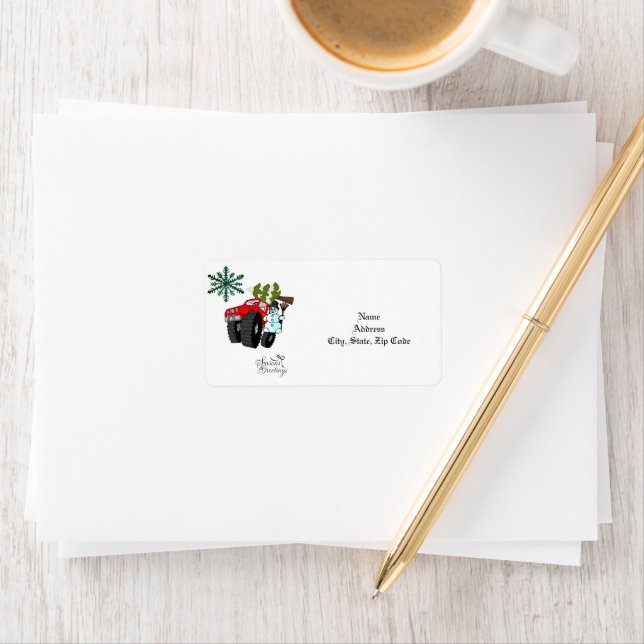 Seasons Greetings Return/ Shipping  Address Label (Insitu)