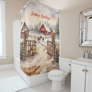 Season's Greetings Rustic Victorian Yard Christmas