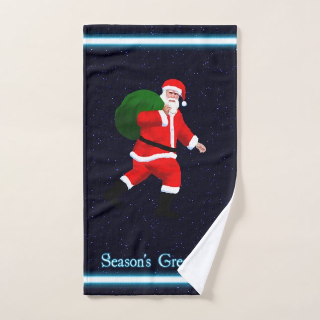 Season's Greetings - Santa Claus Hand Towel (Hand Towel)