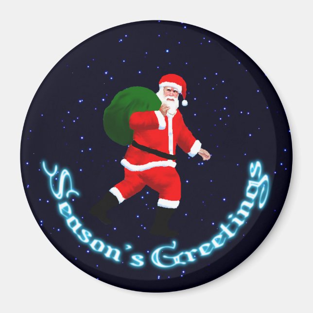 Season's Greetings - Santa Claus Magnet (Front)