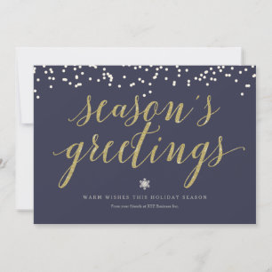 Season's Greetings Script Holiday Card