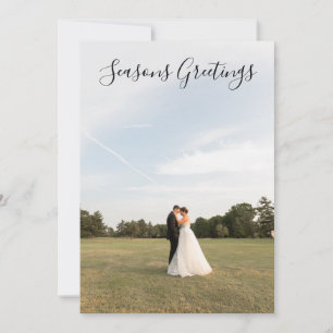 Seasons Greetings Script Photo Card