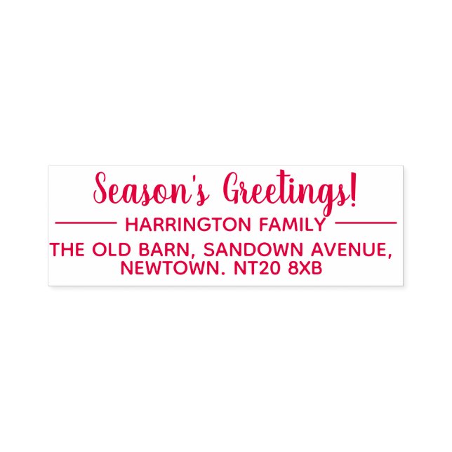 Season's Greetings Self-inking Stamp (Design)