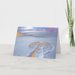 Season's Greetings Snow Angel Holiday Card