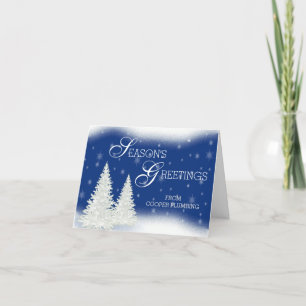Seasons Greetings Snow Business Holiday Card
