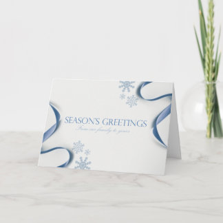 Season's Greetings Snowflakes Card