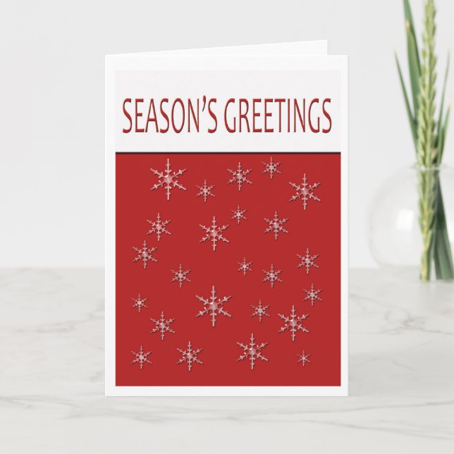 seasons greetings snowflakes holiday card (Front)