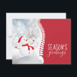 Season's Greetings Snowman Spine Chiropractic Holiday Card<br><div class="desc">This adorable little snowman says Season's Greetings from your chiropractic practice. Personalize your practice name on the back!</div>