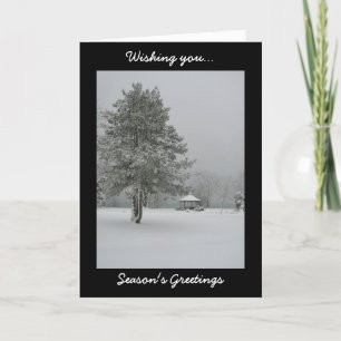 Season's Greetings-Snowy Winter Landscape Holiday Card