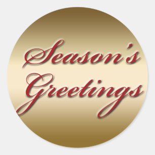 "Season's Greetings" Stickers