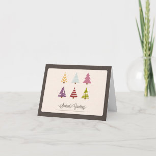 Season's Greetings Trees Photo Holiday Card